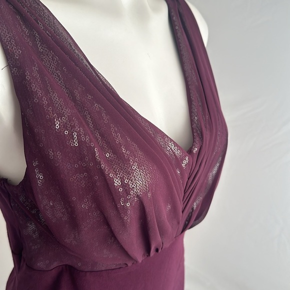 Express merlot rhinestone embellished sleeveless stretch top - Picture 5 of 13